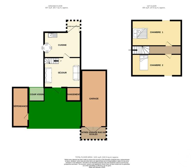 maison à vendre - 3 pièces - 65.0 m2 - LOUPIA - 11 - LANGUEDOC-ROUSSILLON - Century 21 Aci