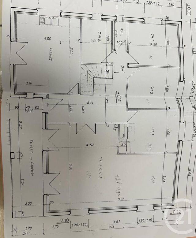maison à vendre - 4 pièces - 130.0 m2 - POMAS - 11 - LANGUEDOC-ROUSSILLON - Century 21 Aci